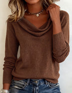 Hazel | Women's Cowl Neck Sweater | Cozy Knit · PNY