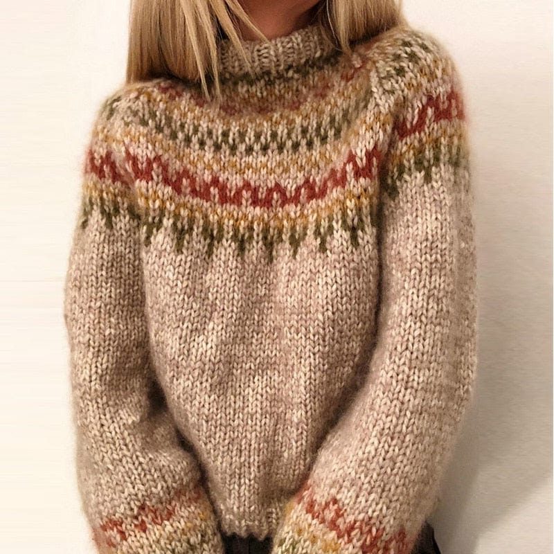 Hazel | Women's Fair Isle Sweater | Chunky Knit · PNY