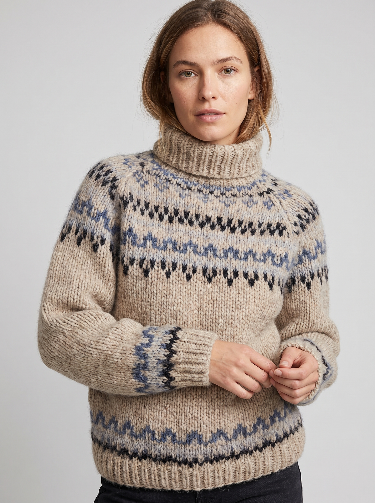 Hazel | Women's Fair Isle Sweater | Chunky Knit · PNY