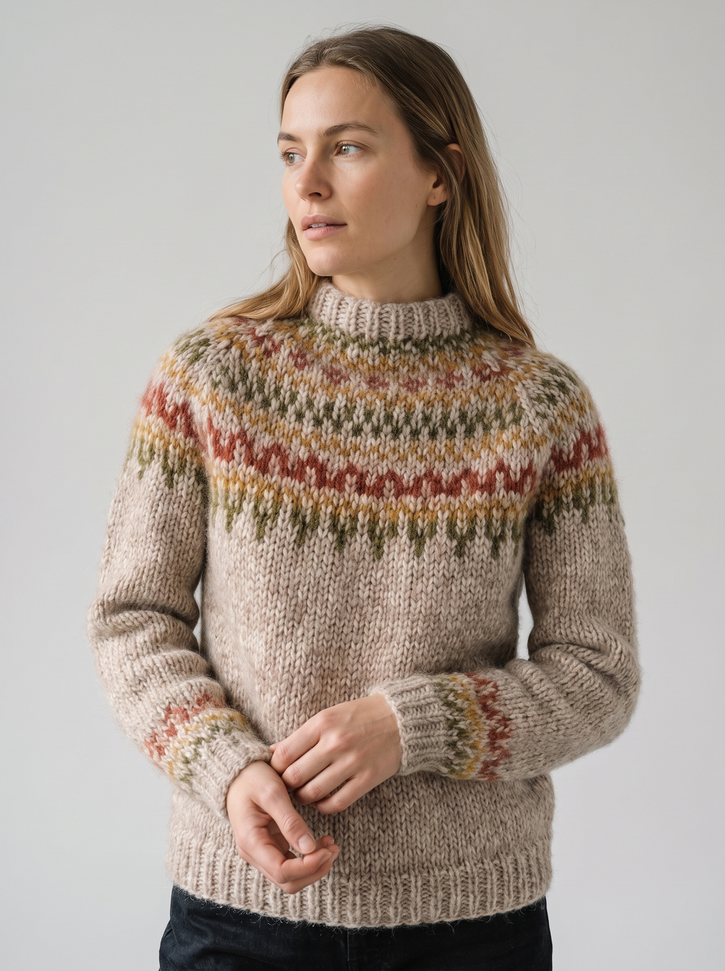 Hazel | Women's Fair Isle Sweater | Chunky Knit · PNY