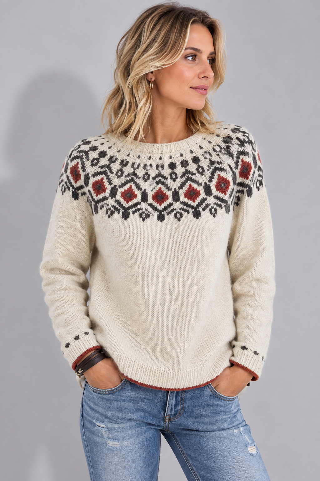 Hazel | Women's Fair Isle Sweater | Knit · PNY