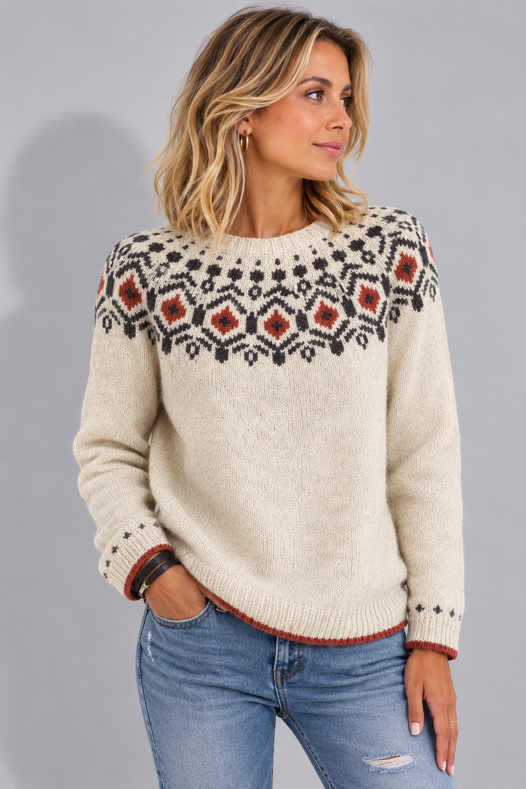 Hazel | Women's Fair Isle Sweater | Knit · PNY