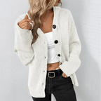 Hazel | Women's Hooded Cardigan | Button-Front · PNY