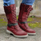 Hazel | Women's Lace-Up Boots | Knit Cuff · PNY