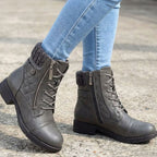 Hazel | Women's Lace-Up Boots | Side Zip · PNY