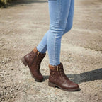Hazel | Women's Lace-Up Boots | Side Zip · PNY
