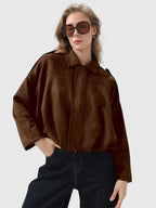Hazel | Women's Oversized Jacket | Suede · PNY