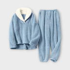 Hazel | Women's Shawl-Collar Pajama Set | Plush Fleece · PNY