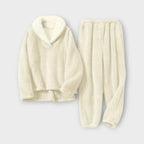 Hazel | Women's Shawl-Collar Pajama Set | Plush Fleece · PNY