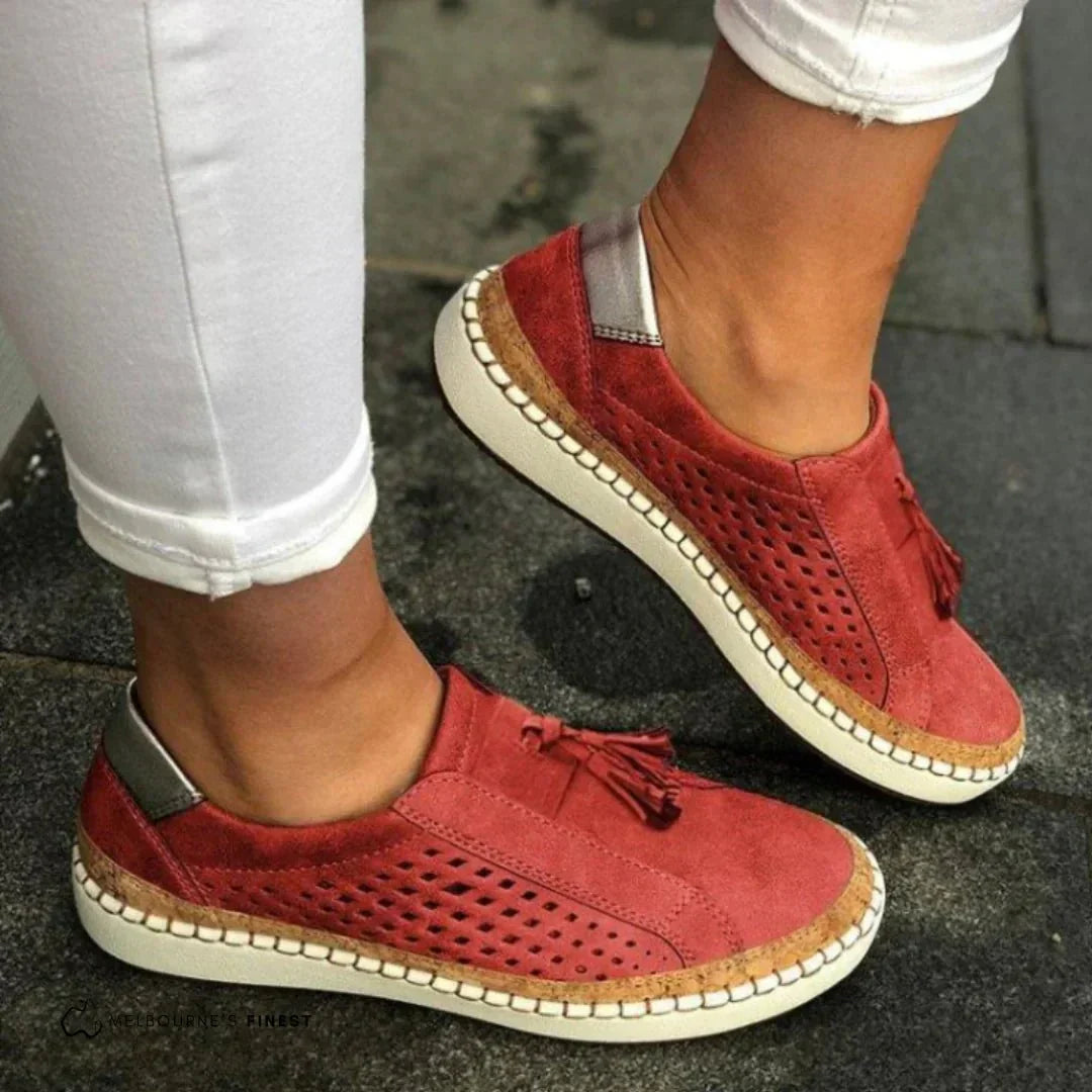 Hazel | Women's Slip-On Sneakers | Perforated Suede · PNY