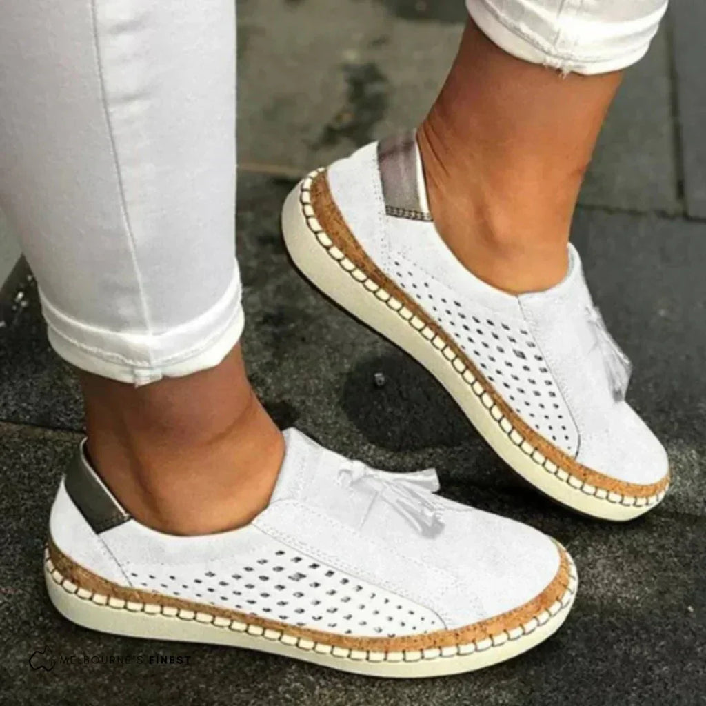 Hazel | Women's Slip-On Sneakers | Perforated Suede · PNY