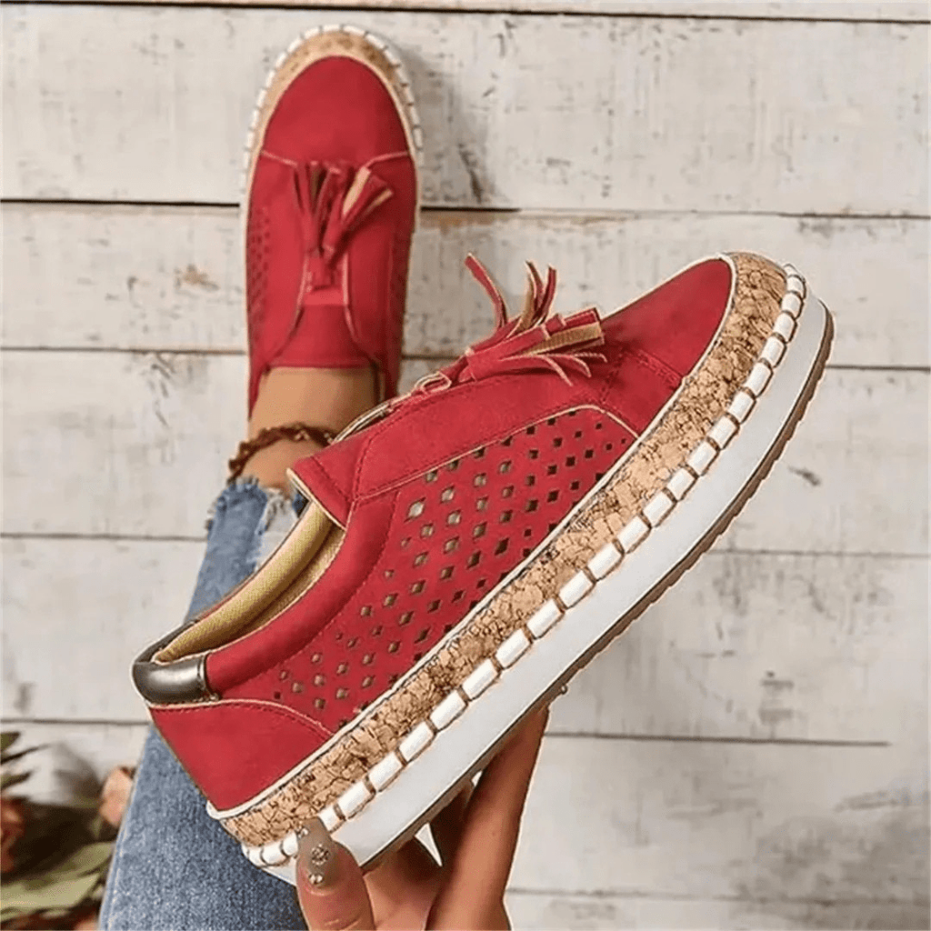 Hazel | Women's Slip-On Sneakers | Perforated Suede · PNY