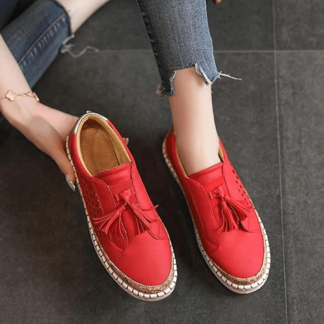 Hazel | Women's Slip-On Sneakers | Perforated Suede · PNY