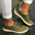 Hazel | Women's Slip-On Sneakers | Perforated Suede · PNY