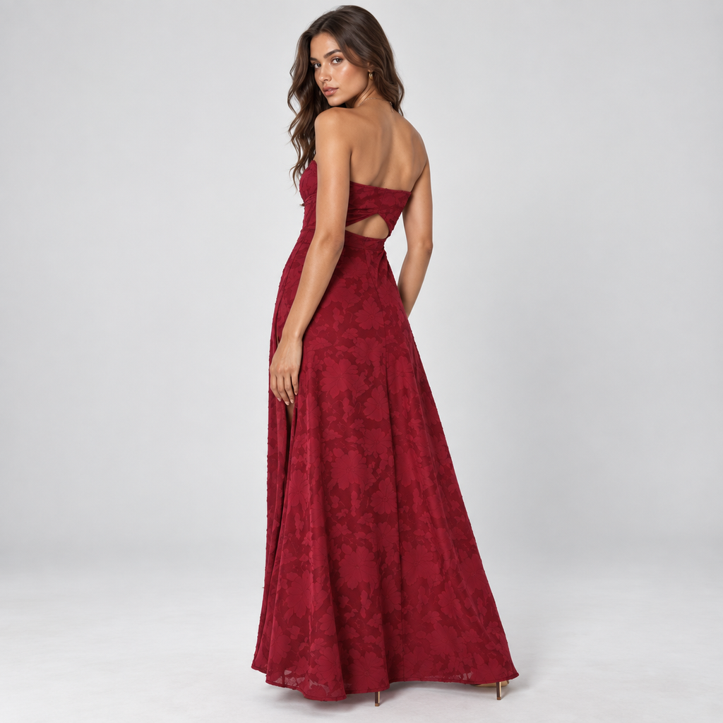 Hazel | Women's Sweetheart Gown | Side Slit · PNY