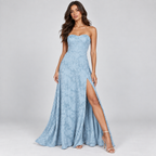 Hazel | Women's Sweetheart Gown | Side Slit · PNY