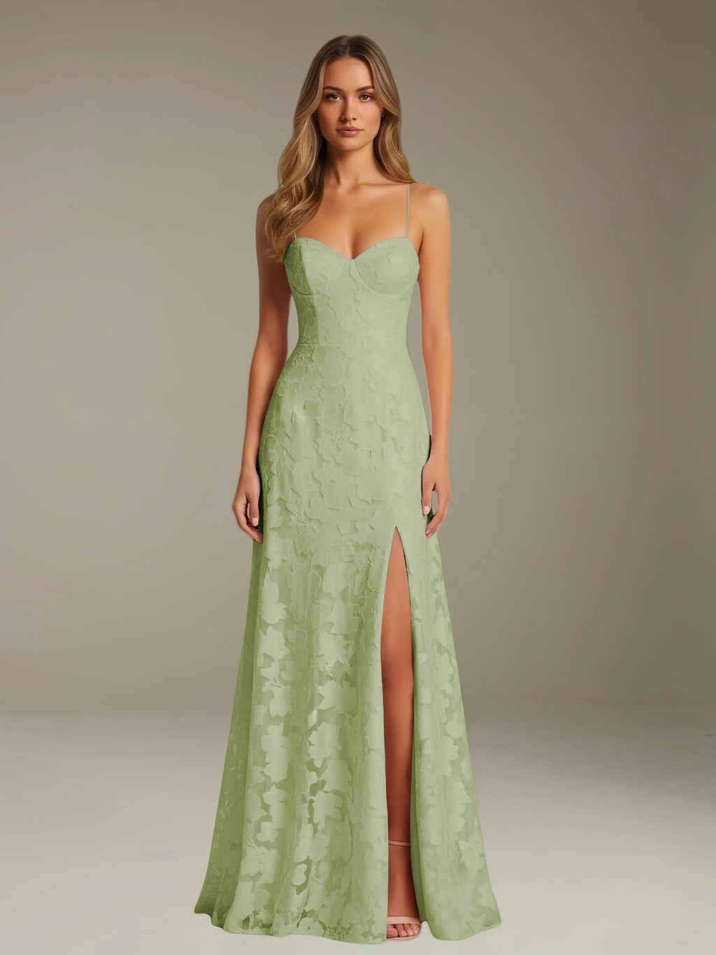 Hazel | Women's Sweetheart Gown | Side Slit · PNY