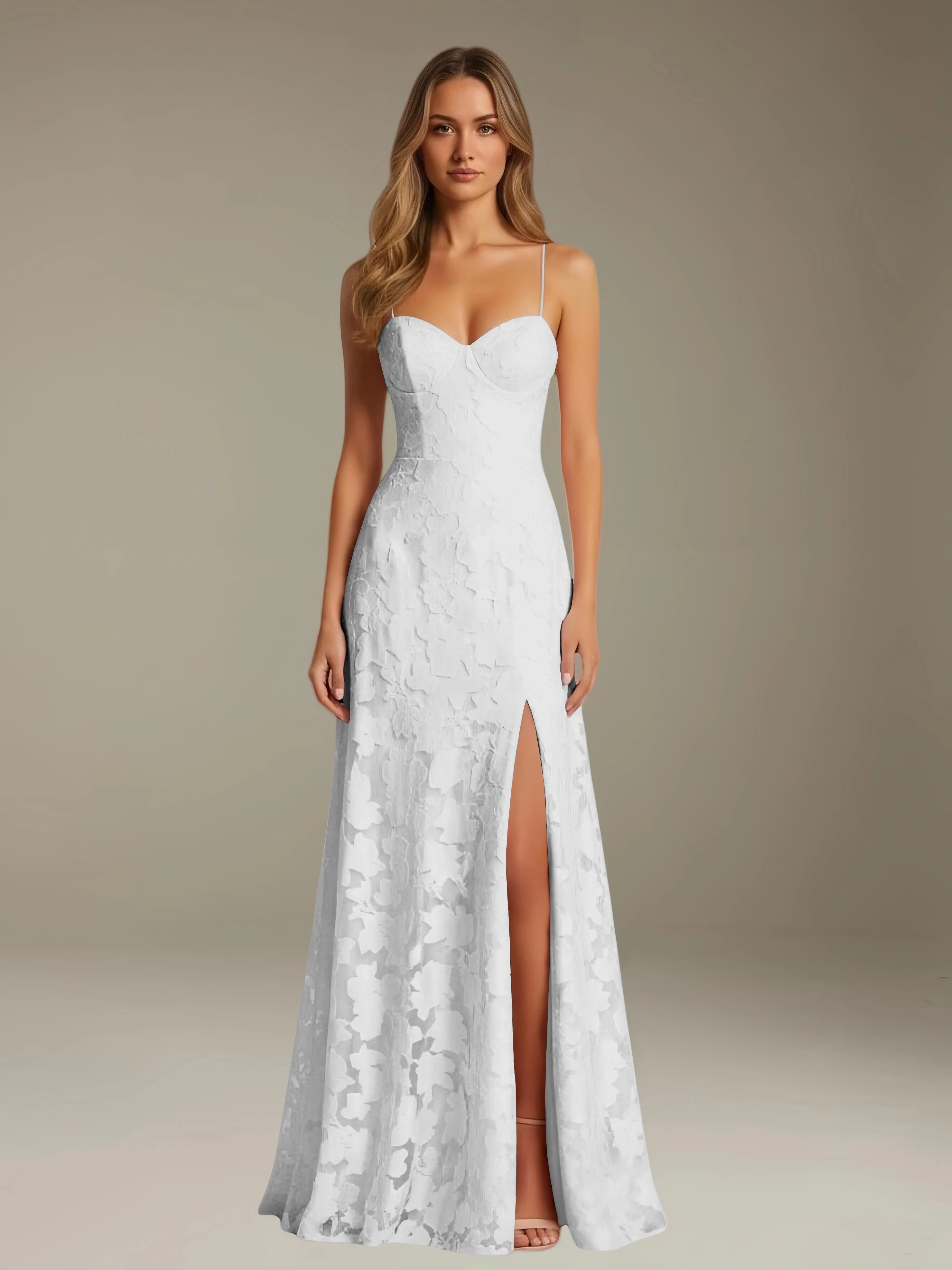 Hazel | Women's Sweetheart Gown | Side Slit · PNY