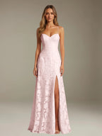Hazel | Women's Sweetheart Gown | Side Slit · PNY