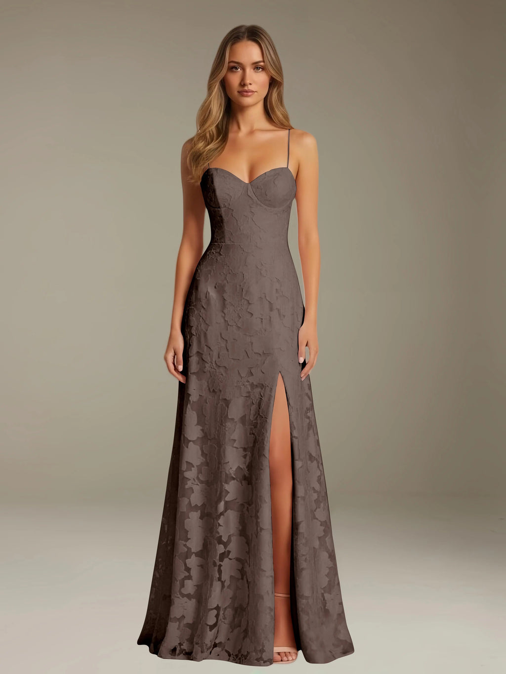 Hazel | Women's Sweetheart Gown | Side Slit · PNY