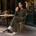 Hazel | Women's Wide-Leg Loungewear Set | Drawstring · PNY