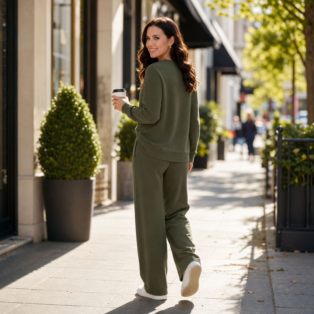 Hazel | Women's Wide-Leg Loungewear Set | Drawstring · PNY