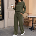 Hazel | Women's Wide-Leg Loungewear Set | Drawstring · PNY