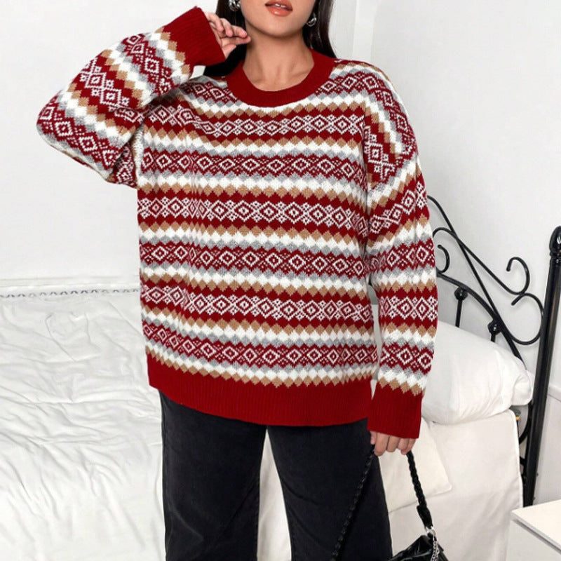 Holly | Women's Crewneck Sweater | Fair Isle · PNY