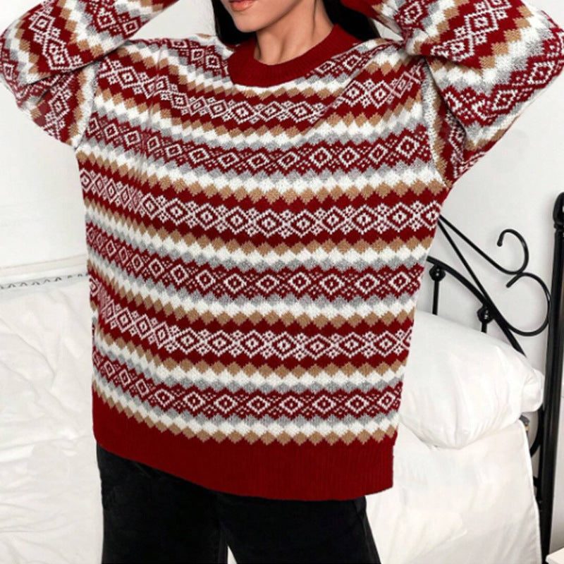 Holly | Women's Crewneck Sweater | Fair Isle · PNY