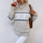 Holly | Women's Crewneck Sweater | Snowflake Pattern · PNY