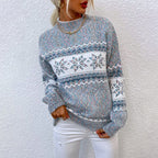 Holly | Women's Crewneck Sweater | Snowflake Pattern · PNY
