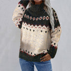 Holly | Women's Turtleneck Sweater | Fair Isle · PNY