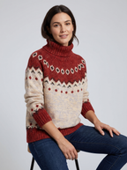 Holly | Women's Turtleneck Sweater | Fair Isle