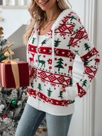 Holly | Women's Zip-Up Hoodie | Fleece Christmas · PNY