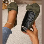 Isabel | Women's Slip-On Flats | Bow Accent · PNY
