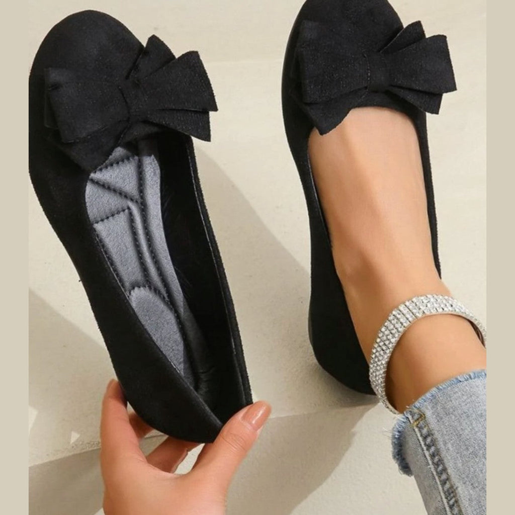 Isabel | Women's Slip-On Flats | Bow Accent · PNY