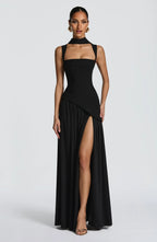 Isabella | Women's Corset Maxi Dress | High Slit · PNY