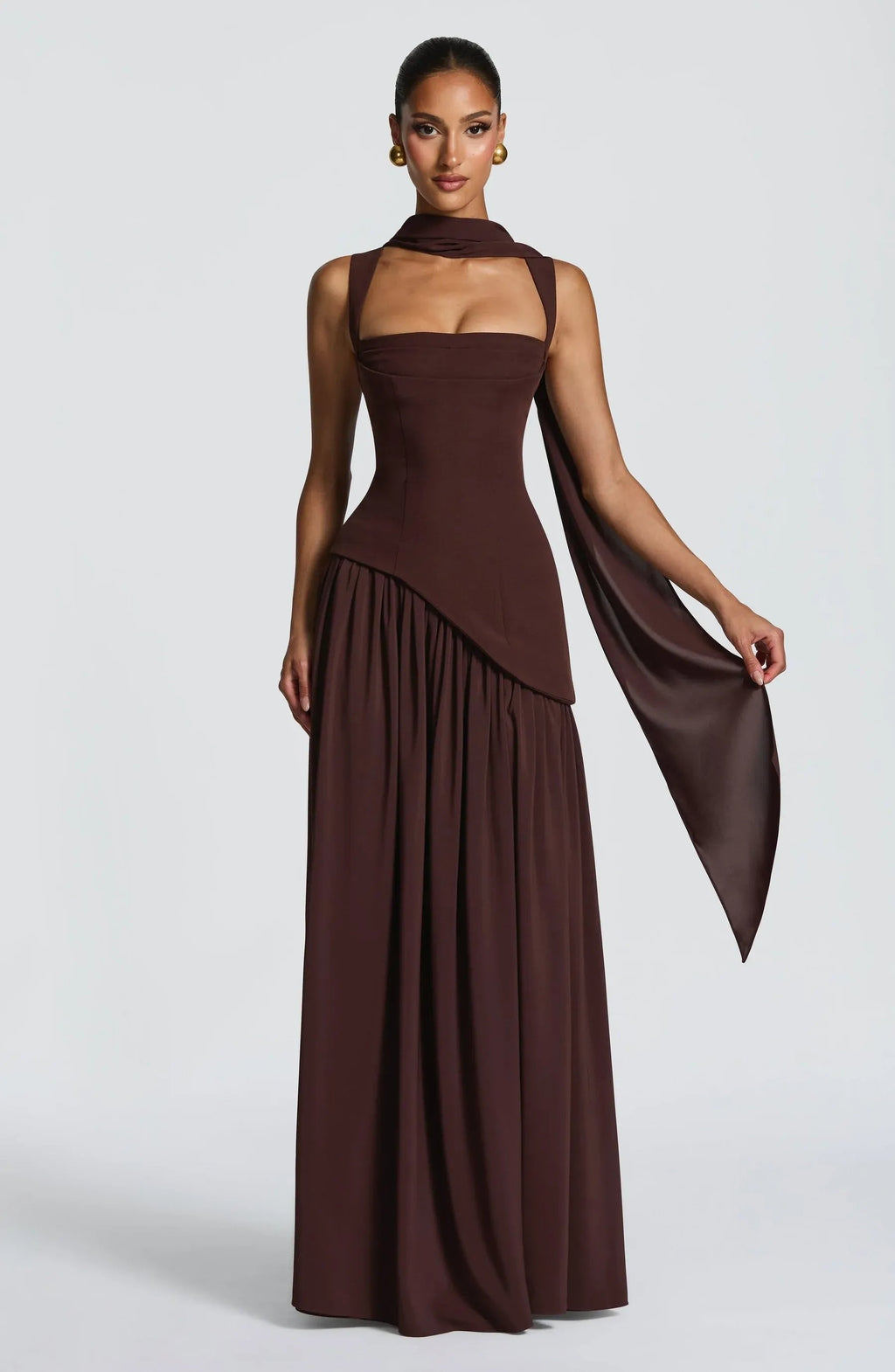 Isabella | Women's Corset Maxi Dress | High Slit · PNY
