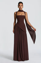 Isabella | Women's Corset Maxi Dress | High Slit · PNY