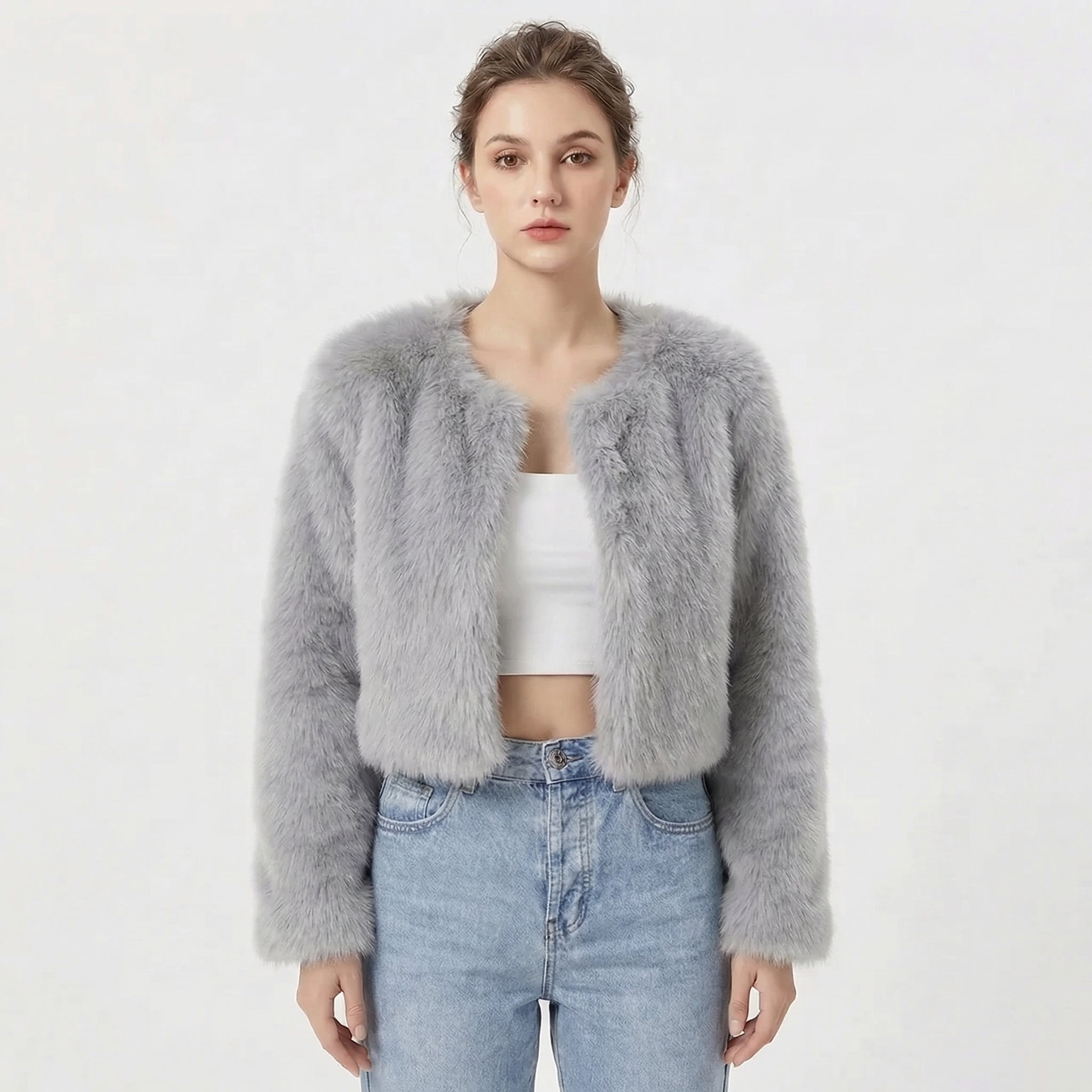 Isabella | Women's Cropped Jacket | Open Front · PNY