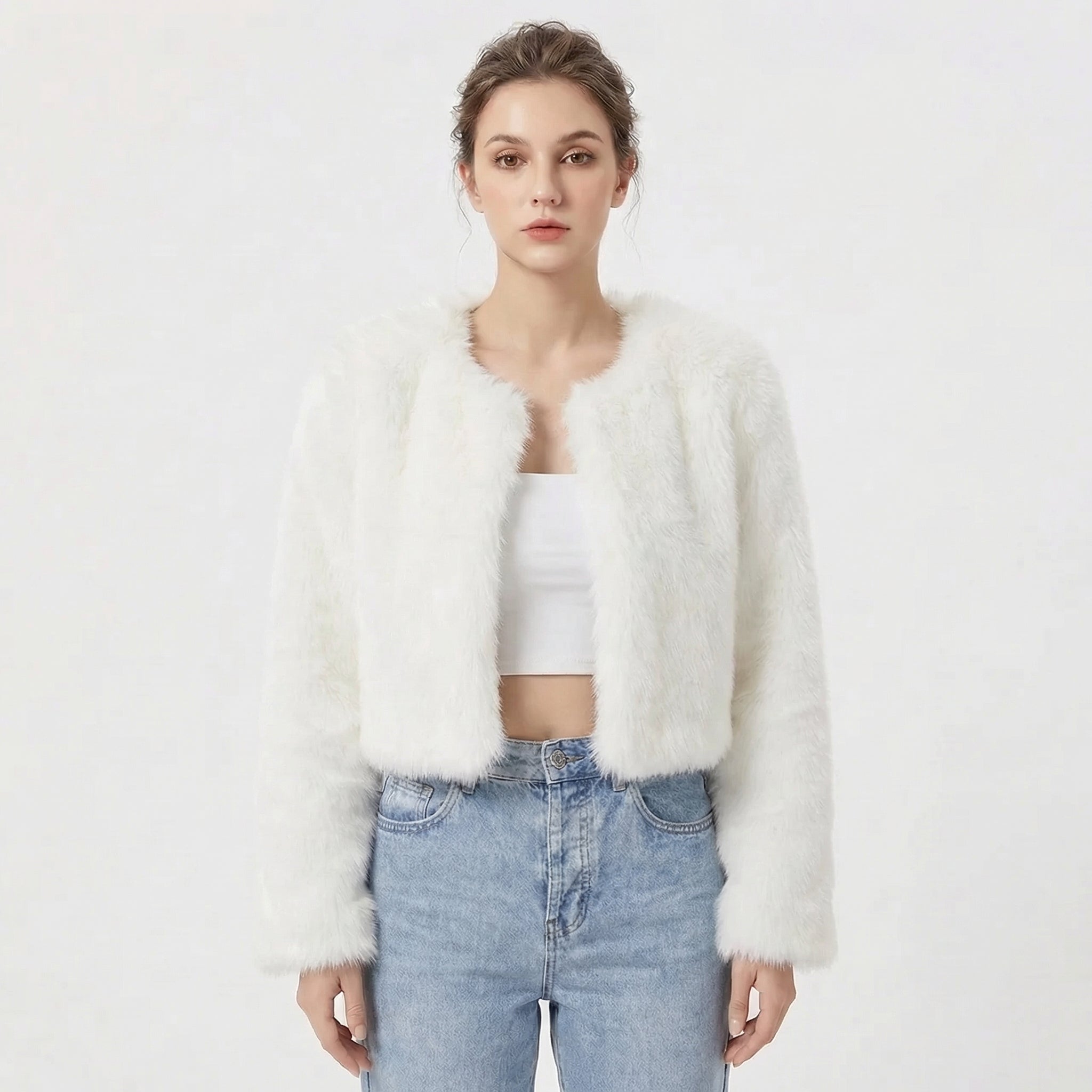 Isabella | Women's Cropped Jacket | Open Front · PNY