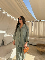 Isabella | Women's Oversized Two-Piece Set | Linen · PNY