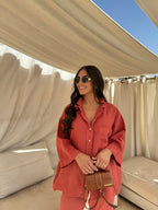 Isabella | Women's Oversized Two-Piece Set | Linen · PNY