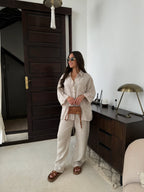 Isabella | Women's Oversized Two-Piece Set | Linen · PNY