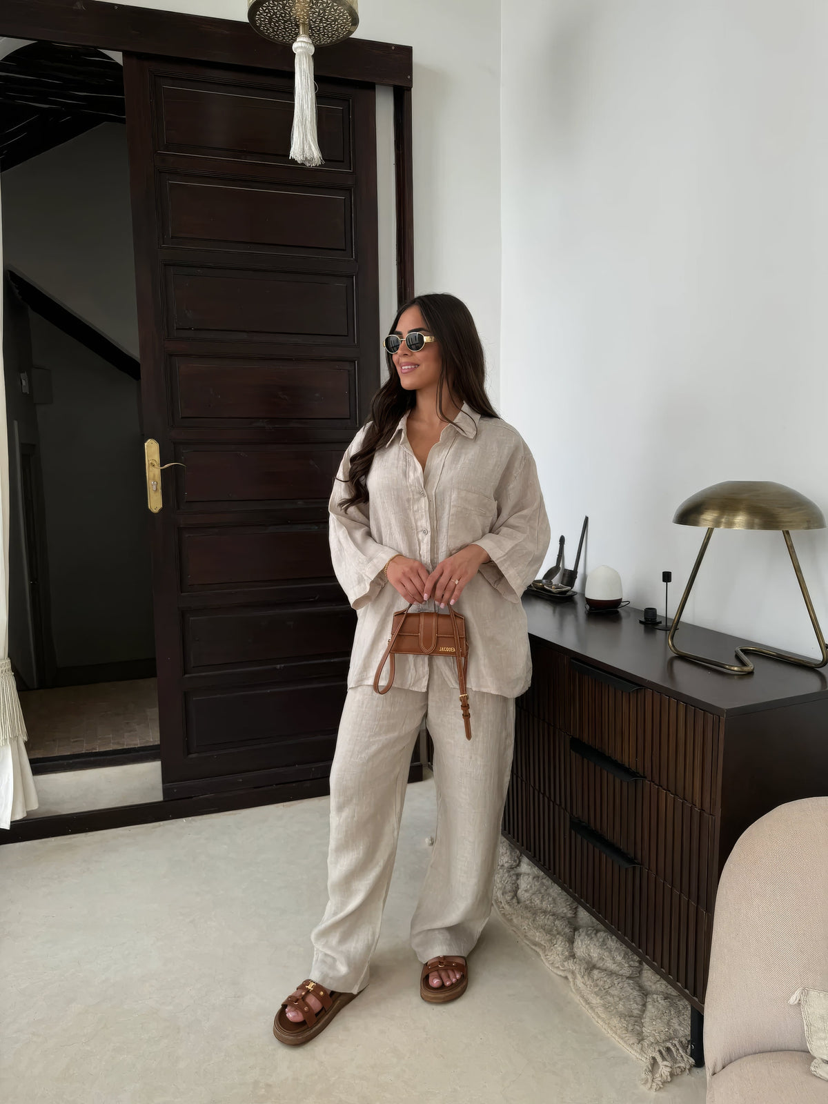 Isabella | Women's Oversized Two-Piece Set | Linen · PNY