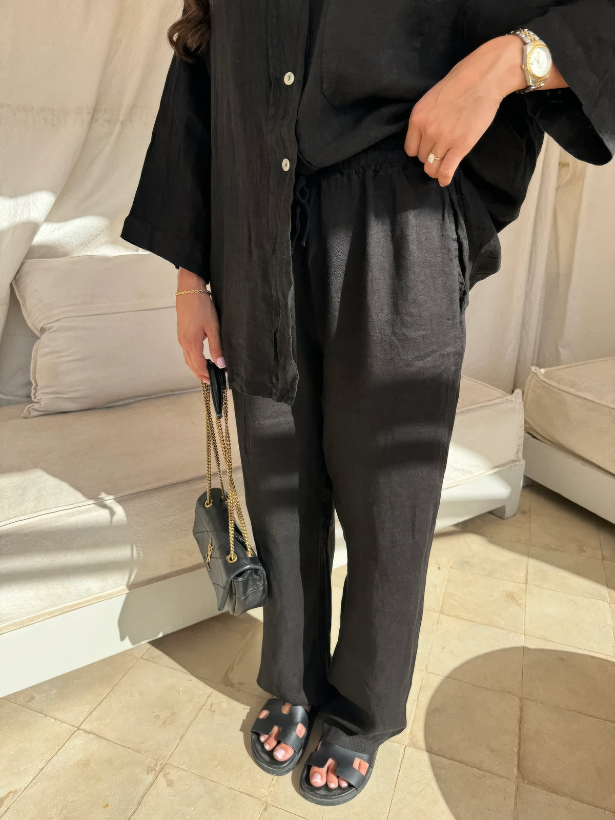 Isabella | Women's Oversized Two-Piece Set | Linen · PNY
