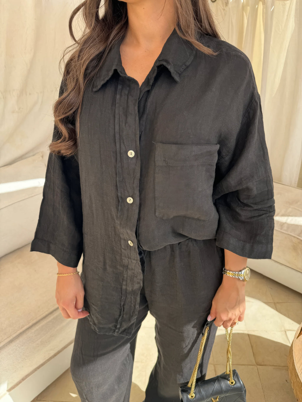 Isabella | Women's Oversized Two-Piece Set | Linen · PNY