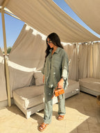 Isabella | Women's Oversized Two-Piece Set | Linen · PNY