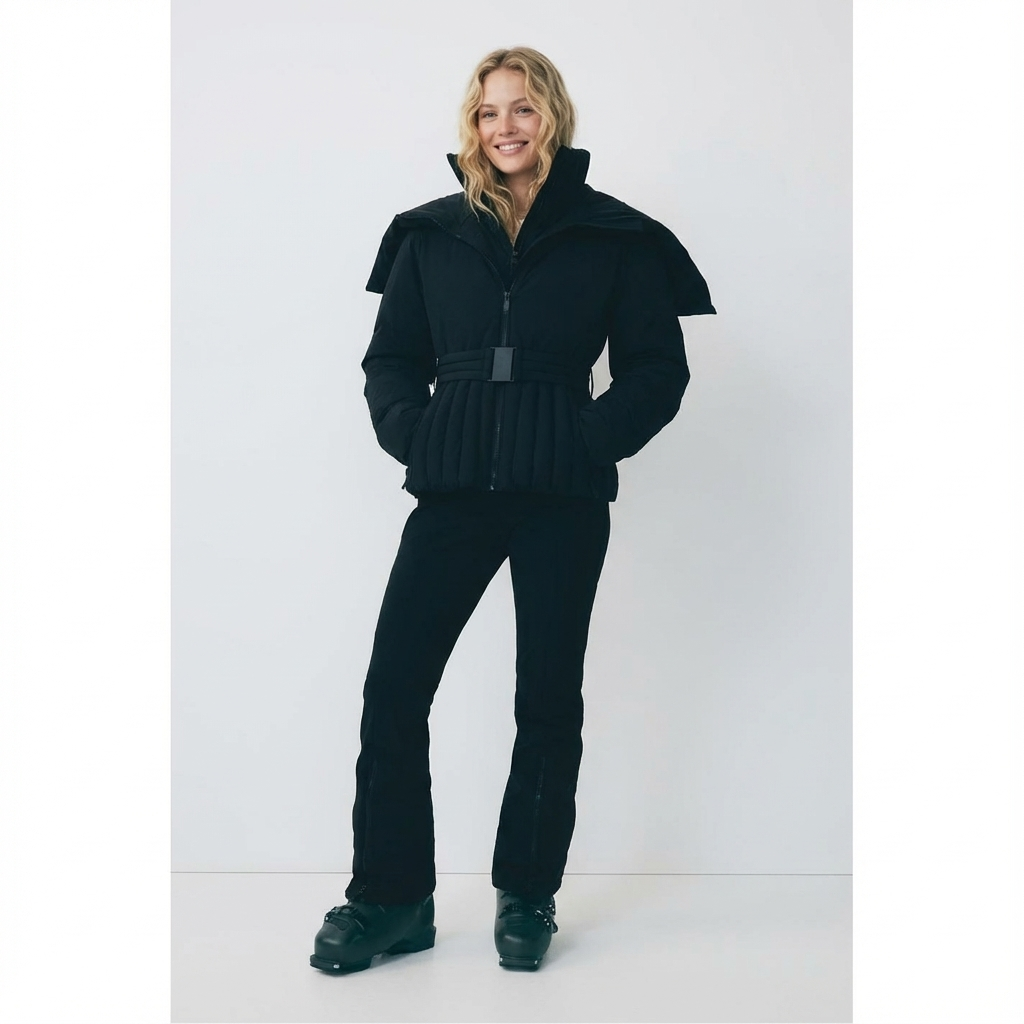 Isla | Women's Hooded Puffer Jacket | Belted Waist · PNY