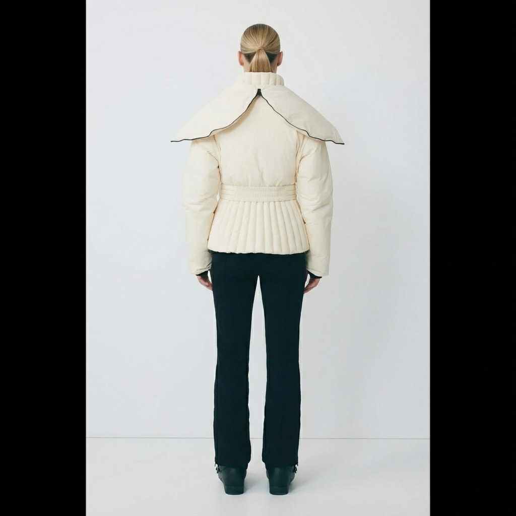 Isla | Women's Hooded Puffer Jacket | Belted Waist · PNY